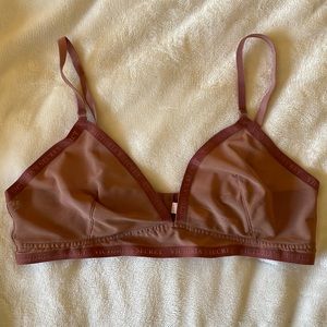 Unlined mesh bra